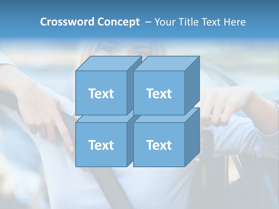 Female Car Keys Transport PowerPoint Template