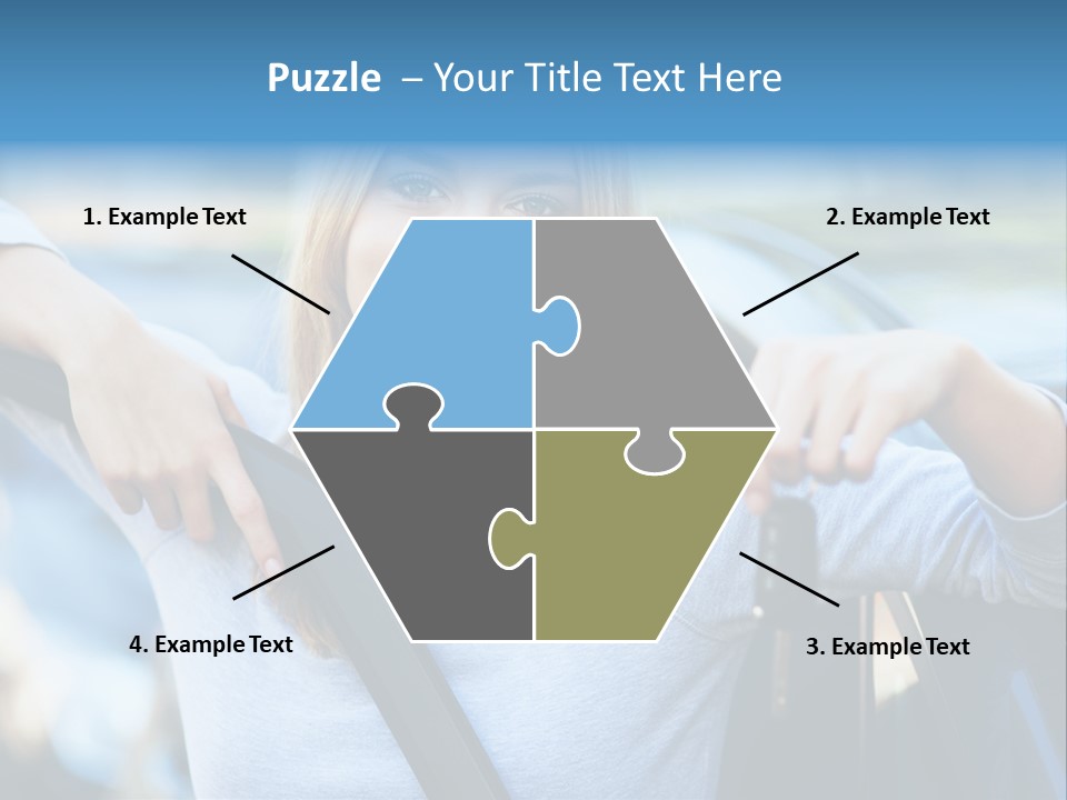 Female Car Keys Transport PowerPoint Template