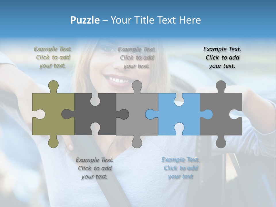 Female Car Keys Transport PowerPoint Template