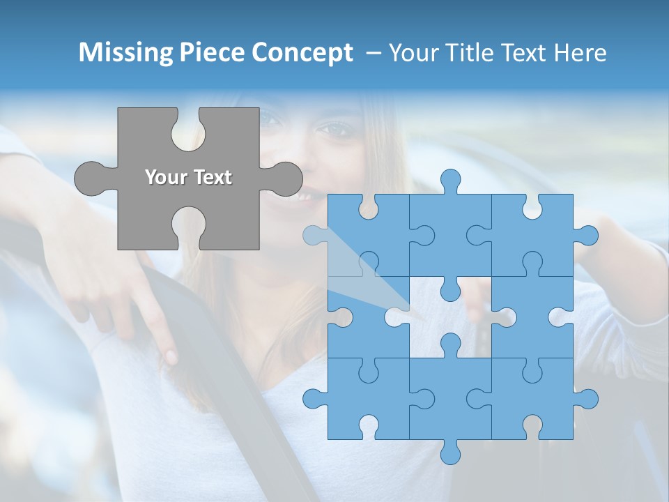 Female Car Keys Transport PowerPoint Template