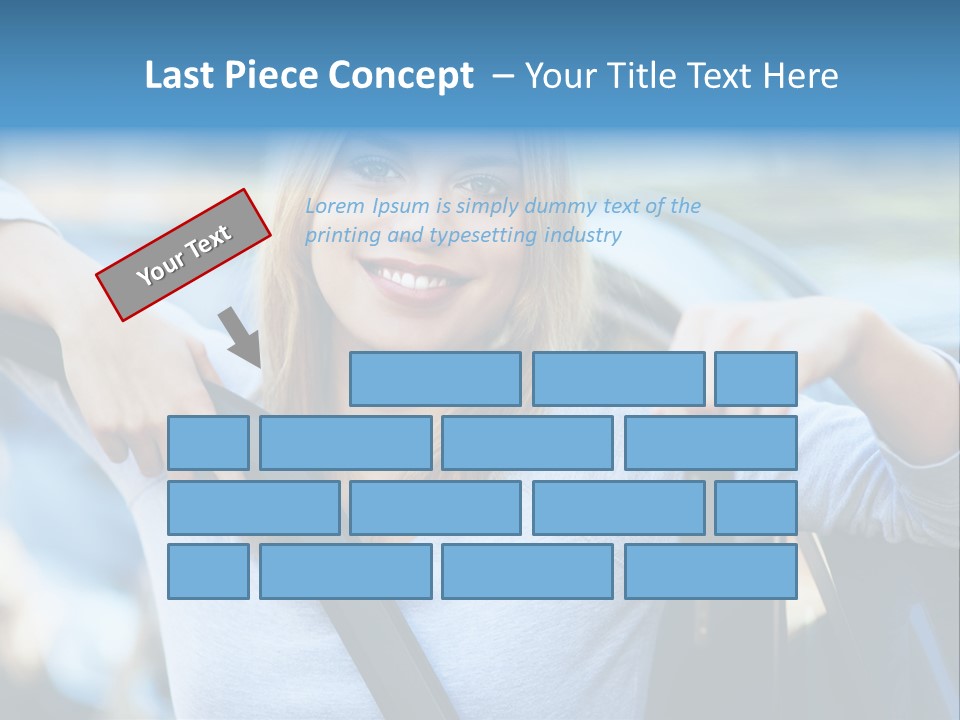 Female Car Keys Transport PowerPoint Template