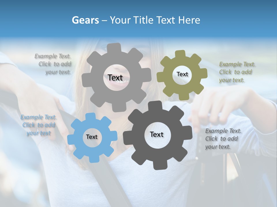 Female Car Keys Transport PowerPoint Template