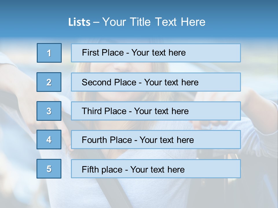 Female Car Keys Transport PowerPoint Template