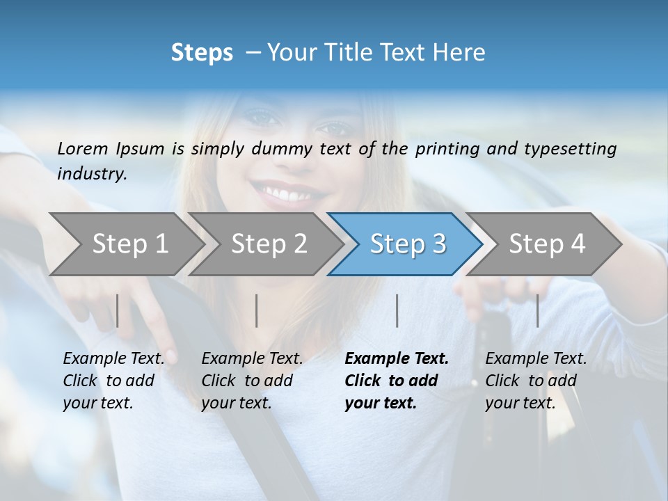 Female Car Keys Transport PowerPoint Template