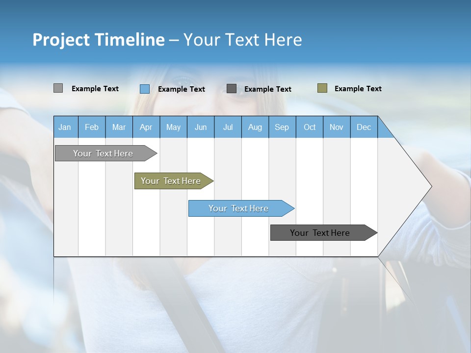 Female Car Keys Transport PowerPoint Template
