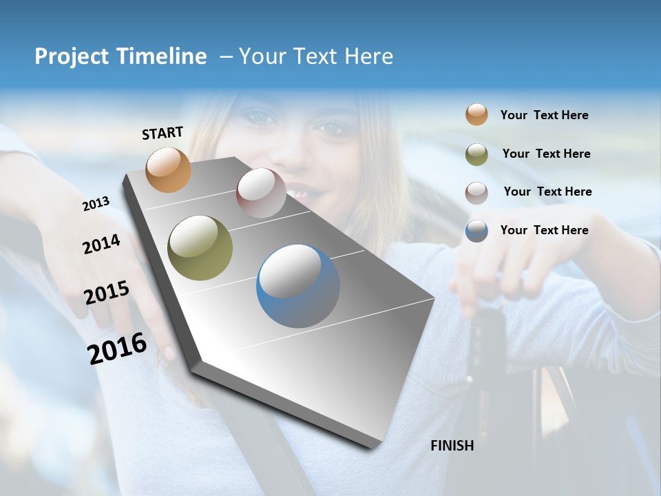 Female Car Keys Transport PowerPoint Template