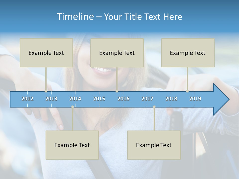 Female Car Keys Transport PowerPoint Template