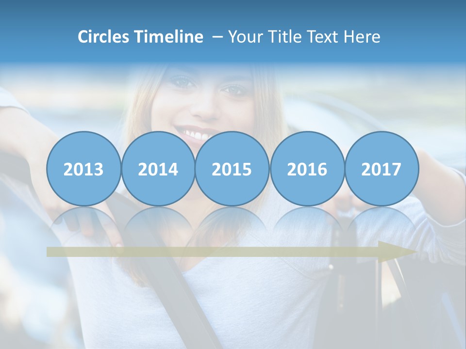 Female Car Keys Transport PowerPoint Template