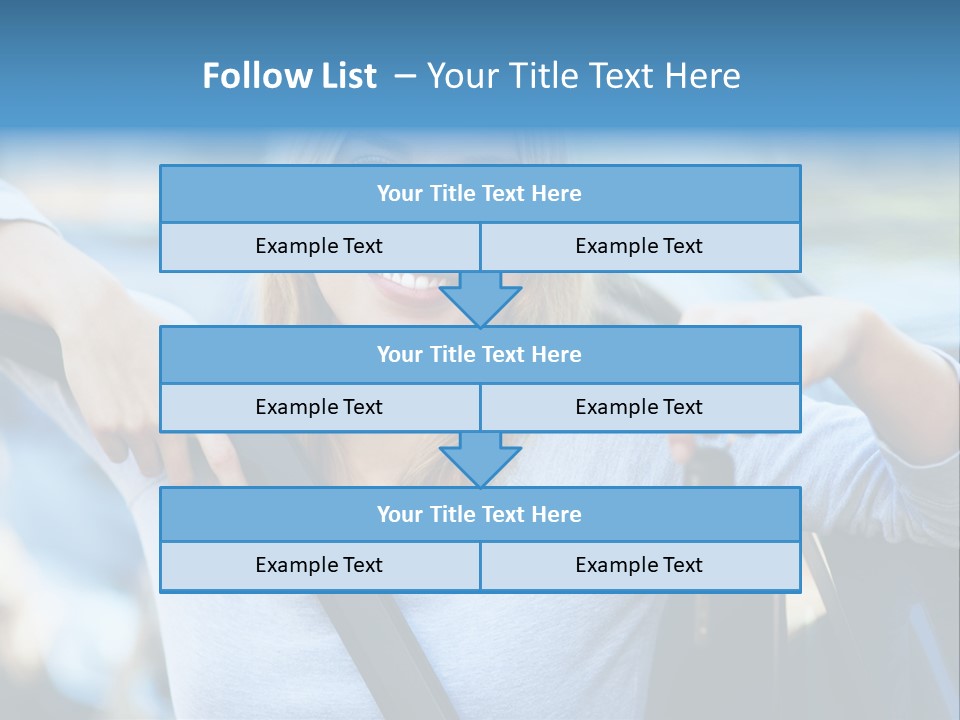 Female Car Keys Transport PowerPoint Template