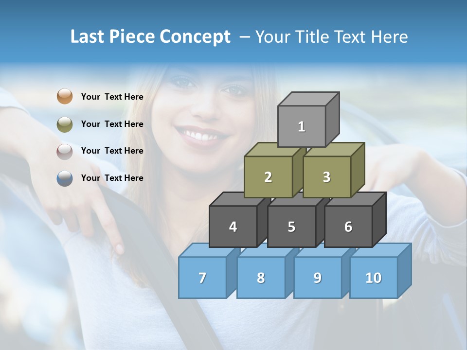 Female Car Keys Transport PowerPoint Template