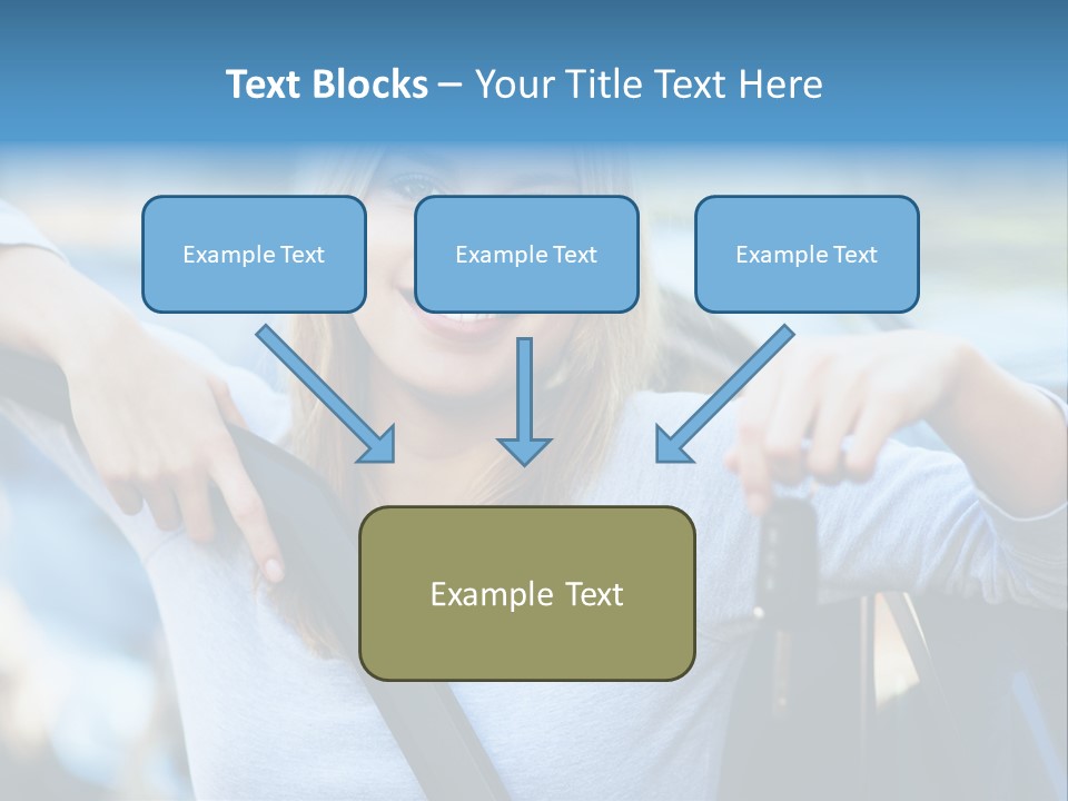 Female Car Keys Transport PowerPoint Template