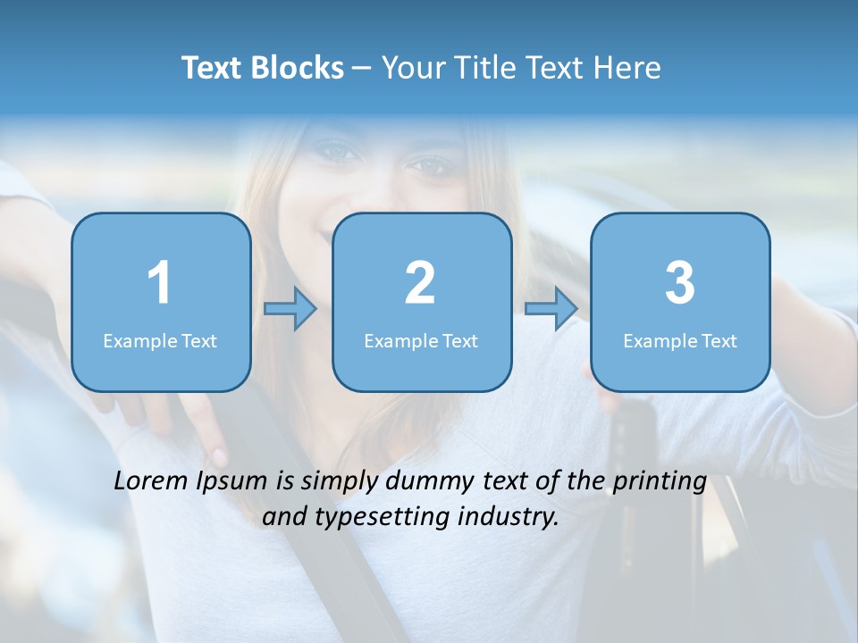 Female Car Keys Transport PowerPoint Template