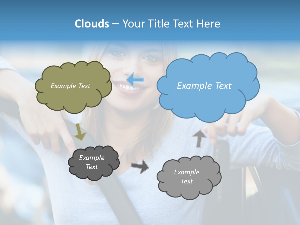 Female Car Keys Transport PowerPoint Template