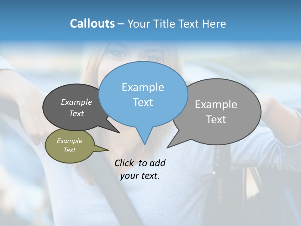 Female Car Keys Transport PowerPoint Template