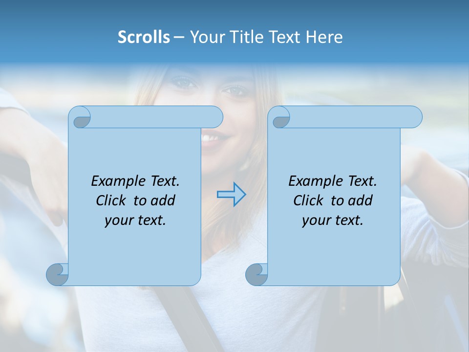 Female Car Keys Transport PowerPoint Template