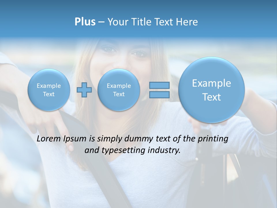Female Car Keys Transport PowerPoint Template