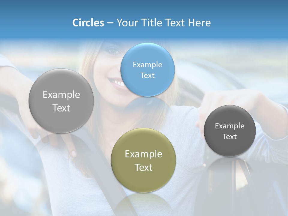 Female Car Keys Transport PowerPoint Template