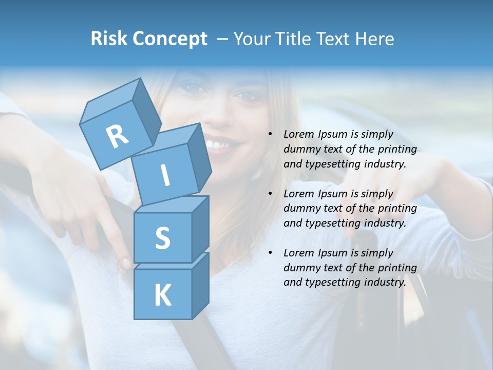 Female Car Keys Transport PowerPoint Template