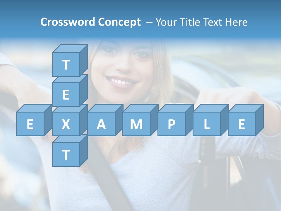 Female Car Keys Transport PowerPoint Template