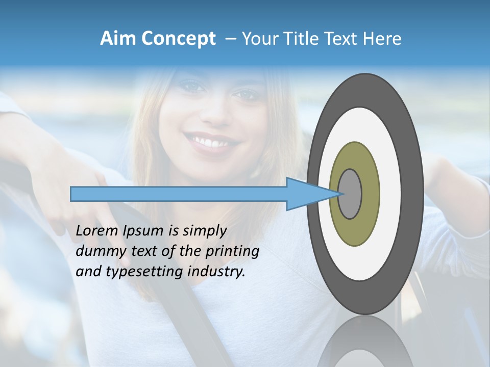 Female Car Keys Transport PowerPoint Template