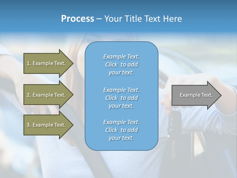 Female Car Keys Transport PowerPoint Template