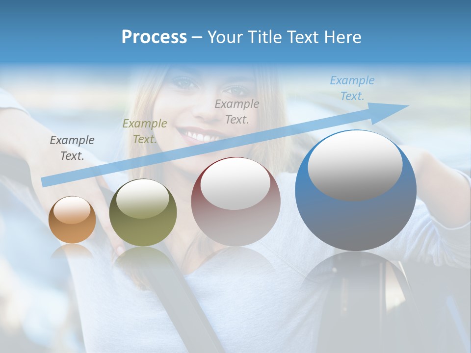 Female Car Keys Transport PowerPoint Template