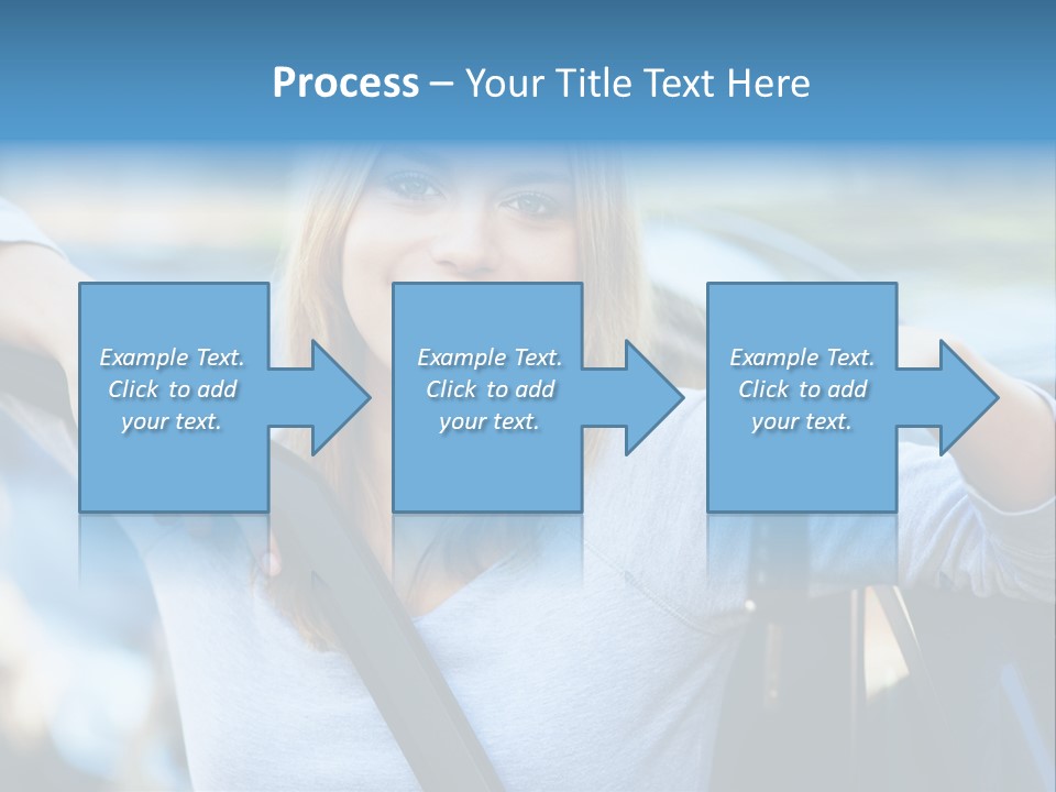 Female Car Keys Transport PowerPoint Template