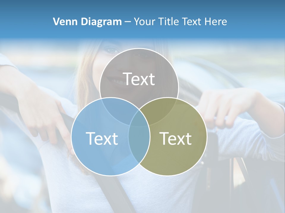 Female Car Keys Transport PowerPoint Template