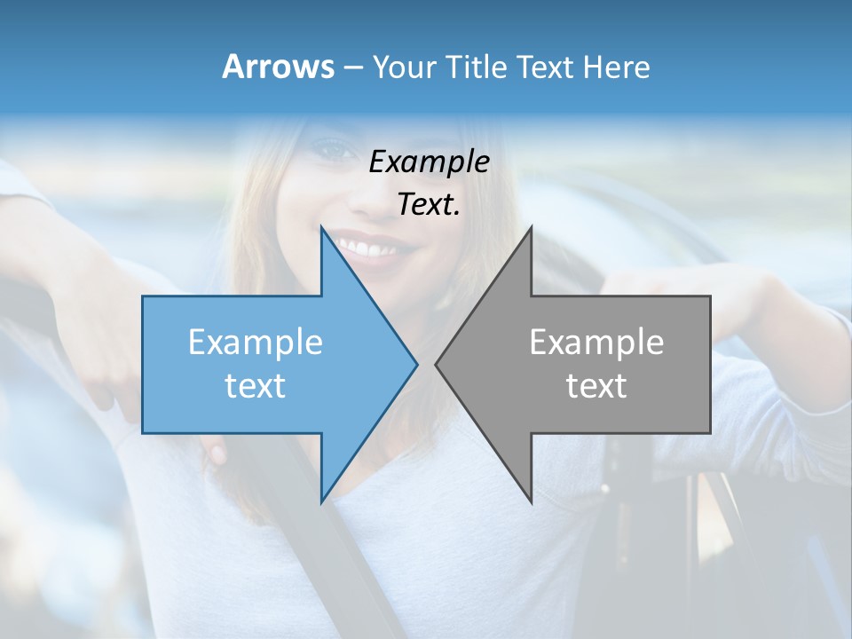 Female Car Keys Transport PowerPoint Template