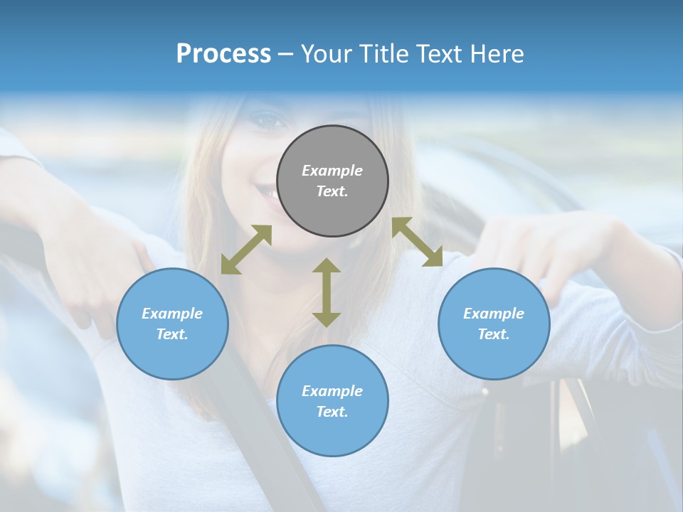 Female Car Keys Transport PowerPoint Template