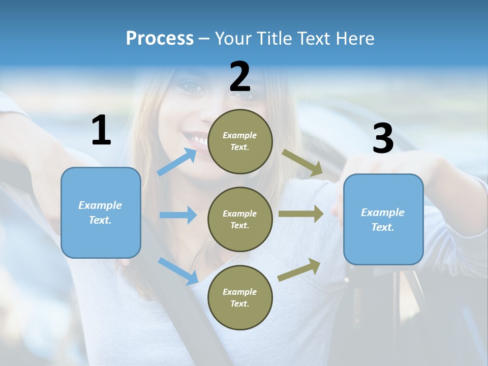 Female Car Keys Transport PowerPoint Template