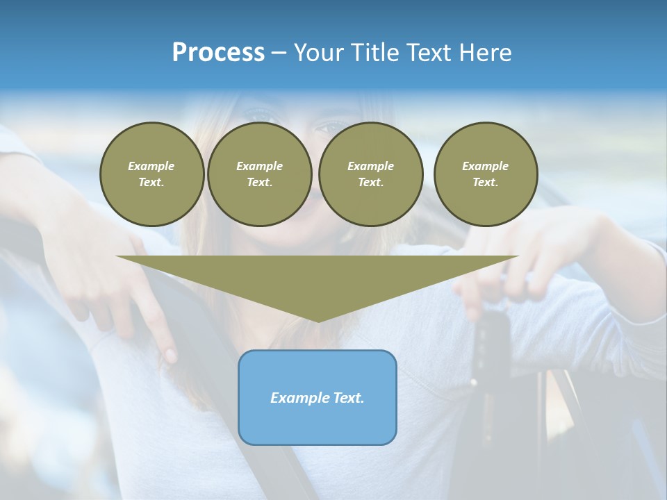 Female Car Keys Transport PowerPoint Template