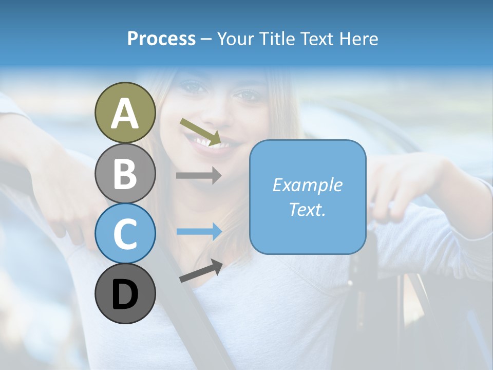 Female Car Keys Transport PowerPoint Template
