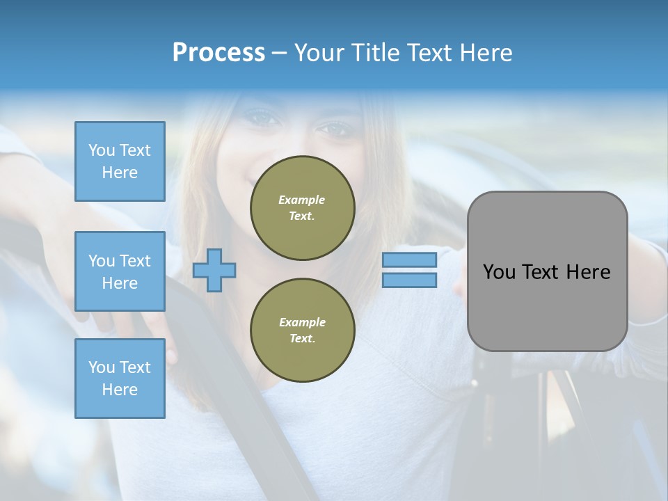 Female Car Keys Transport PowerPoint Template