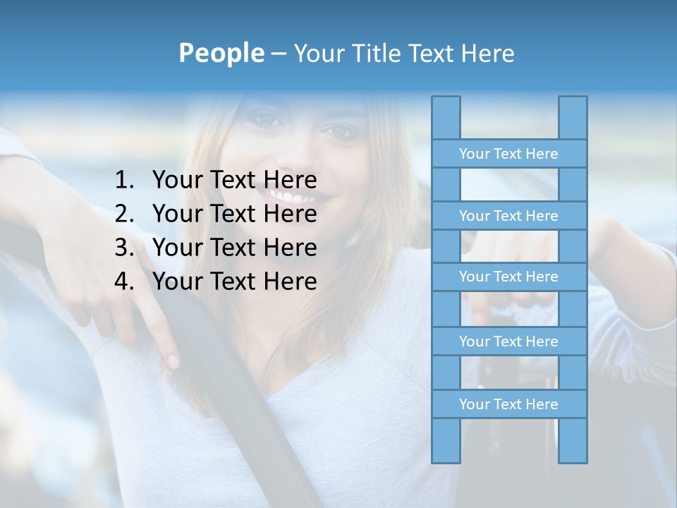 Female Car Keys Transport PowerPoint Template