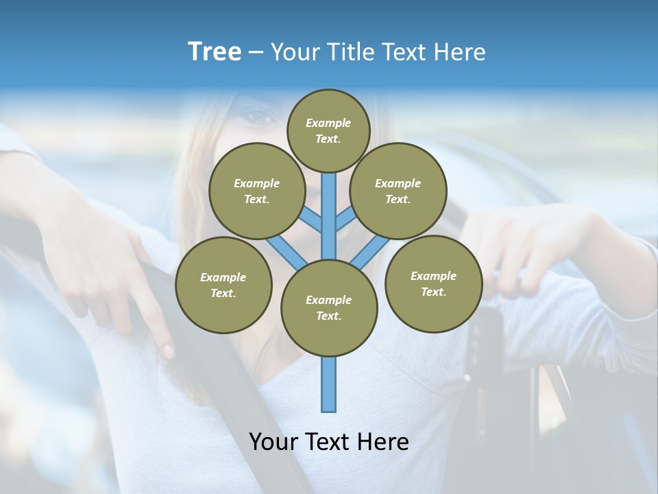 Female Car Keys Transport PowerPoint Template