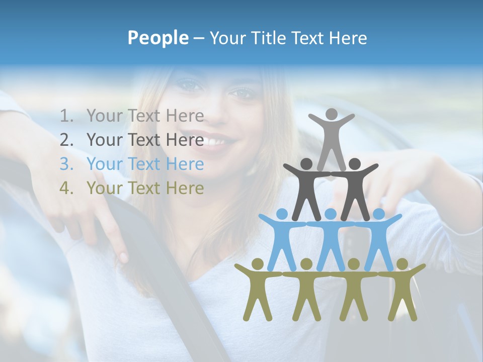Female Car Keys Transport PowerPoint Template