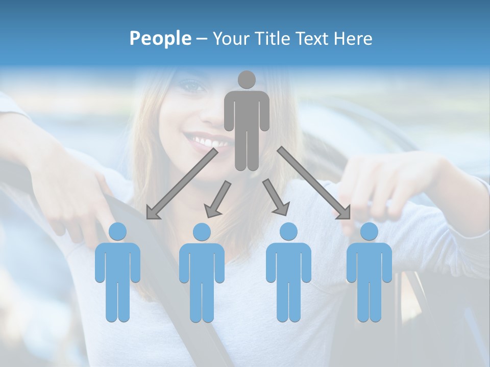 Female Car Keys Transport PowerPoint Template
