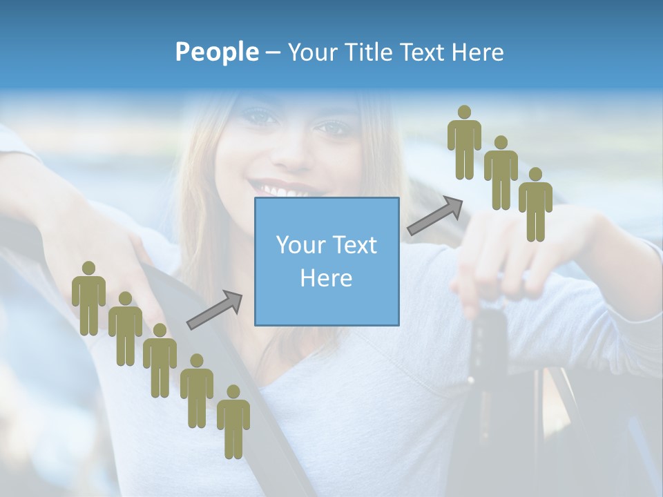 Female Car Keys Transport PowerPoint Template