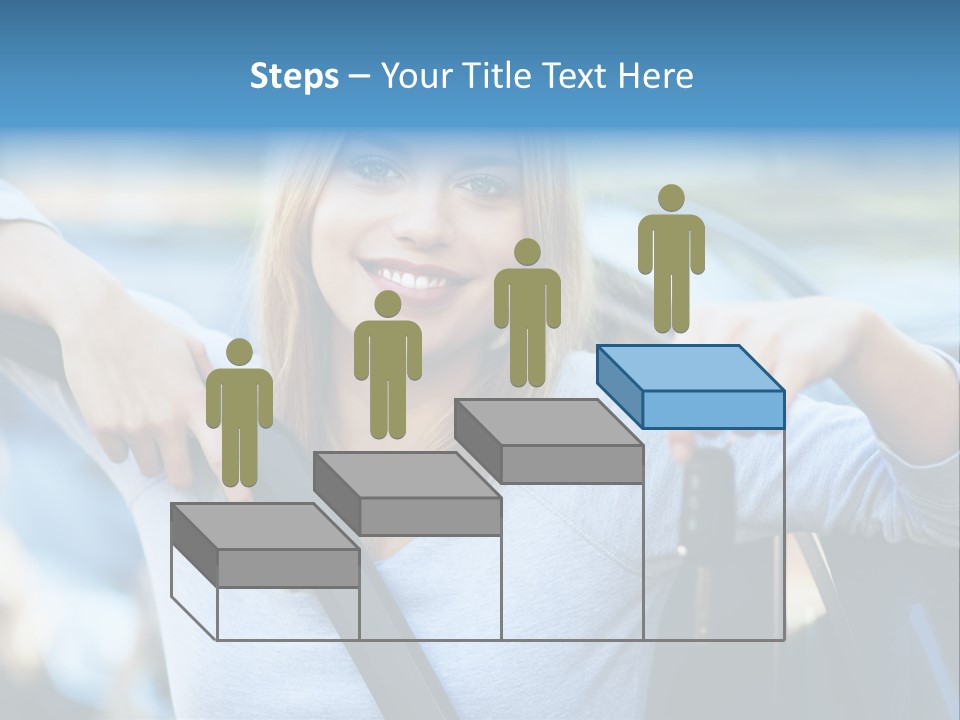 Female Car Keys Transport PowerPoint Template