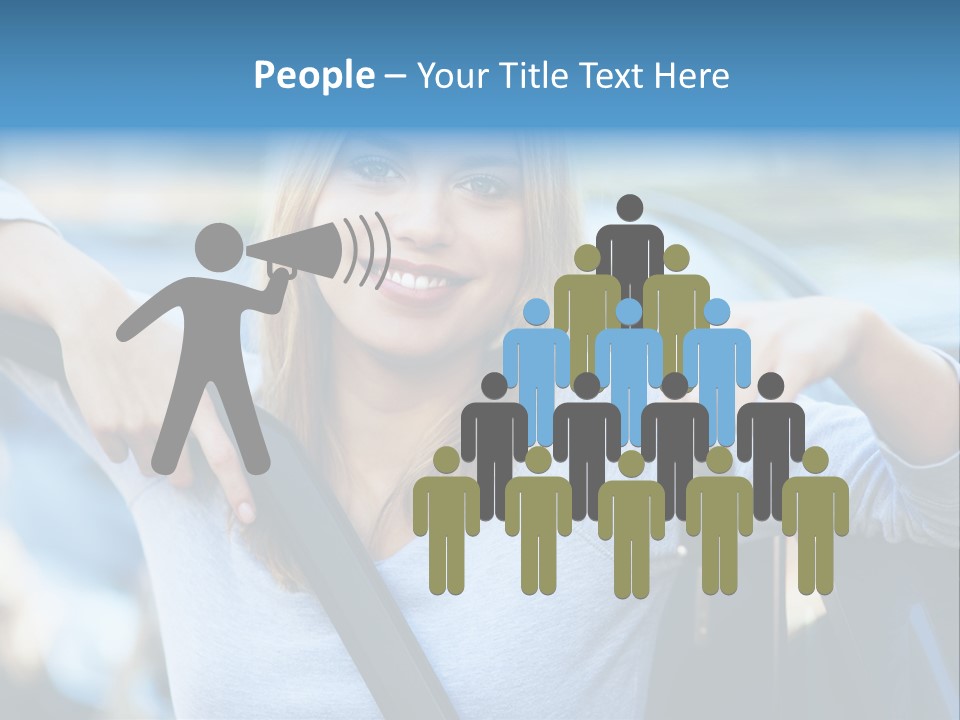Female Car Keys Transport PowerPoint Template