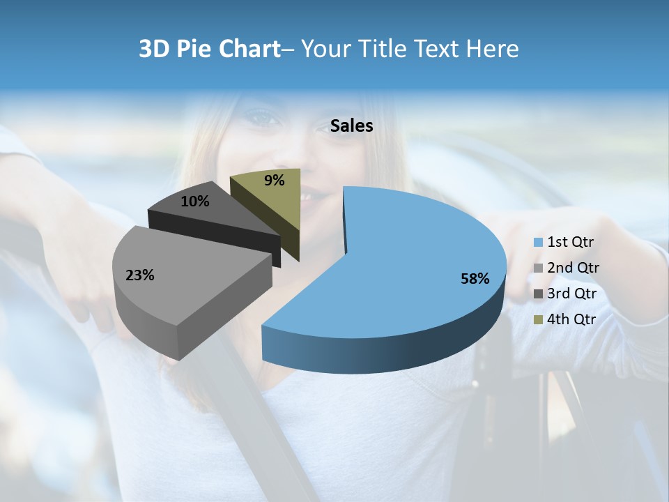 Female Car Keys Transport PowerPoint Template