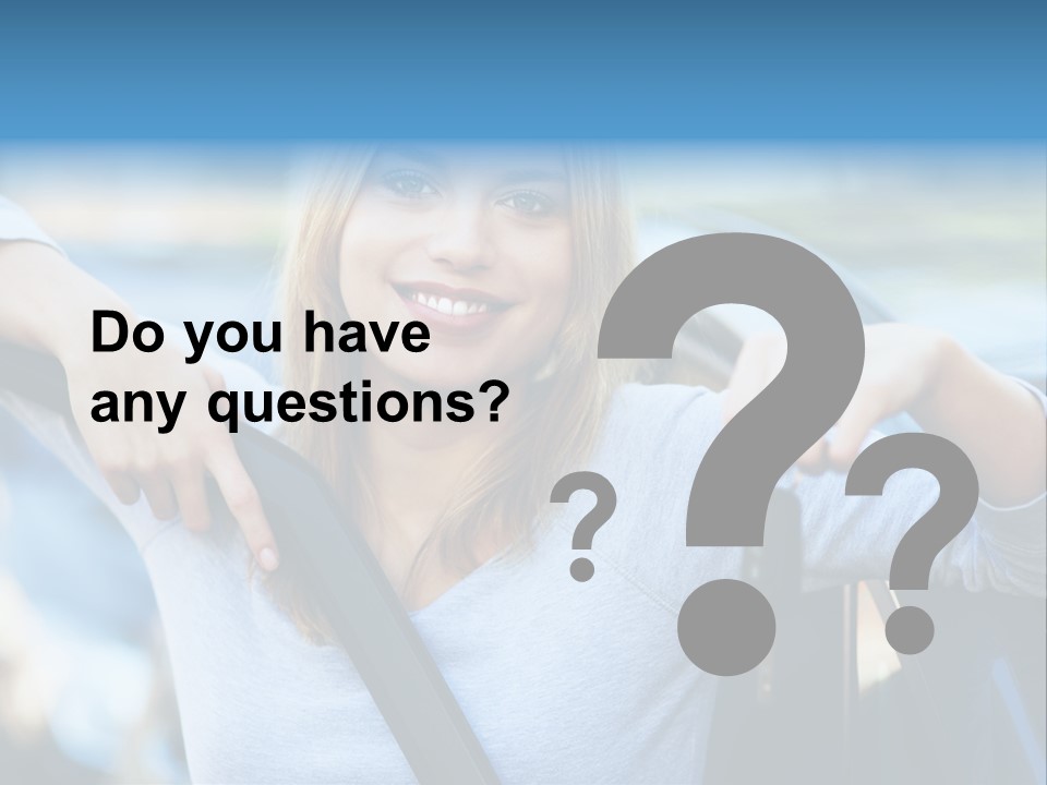 Female Car Keys Transport PowerPoint Template