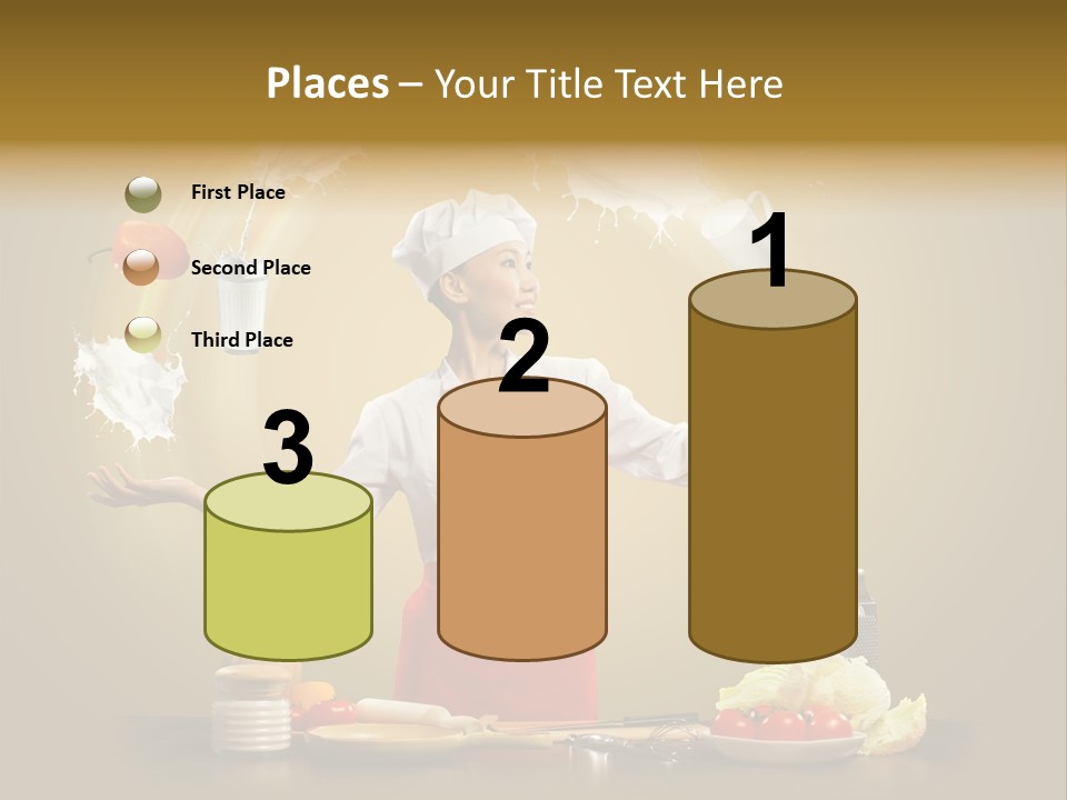 Emale Cooking Kitchen PowerPoint Template