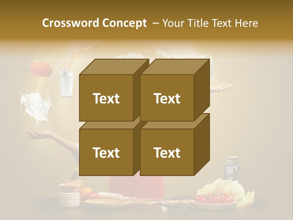 Emale Cooking Kitchen PowerPoint Template