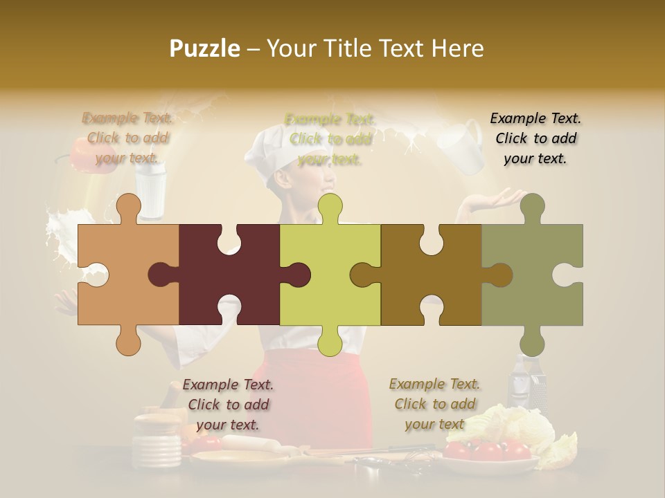 Emale Cooking Kitchen PowerPoint Template