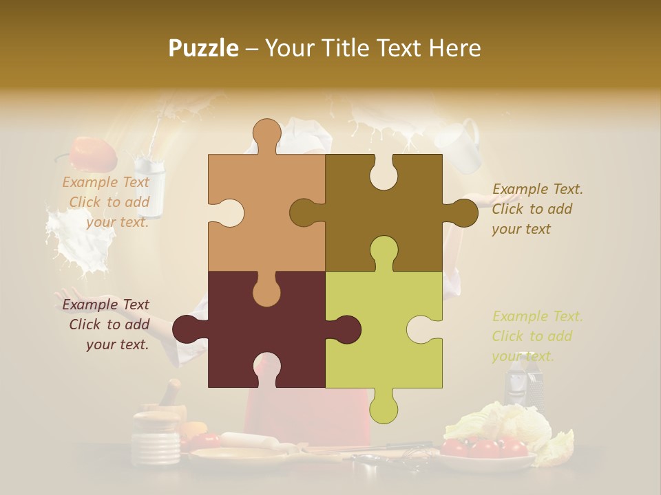 Emale Cooking Kitchen PowerPoint Template