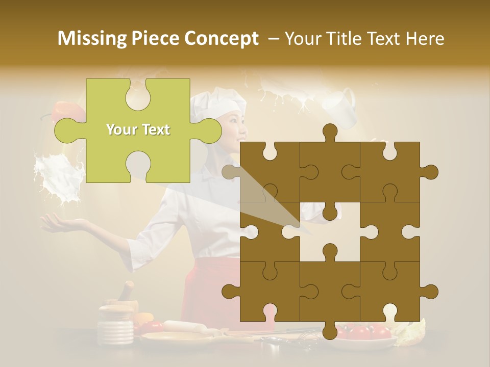 Emale Cooking Kitchen PowerPoint Template