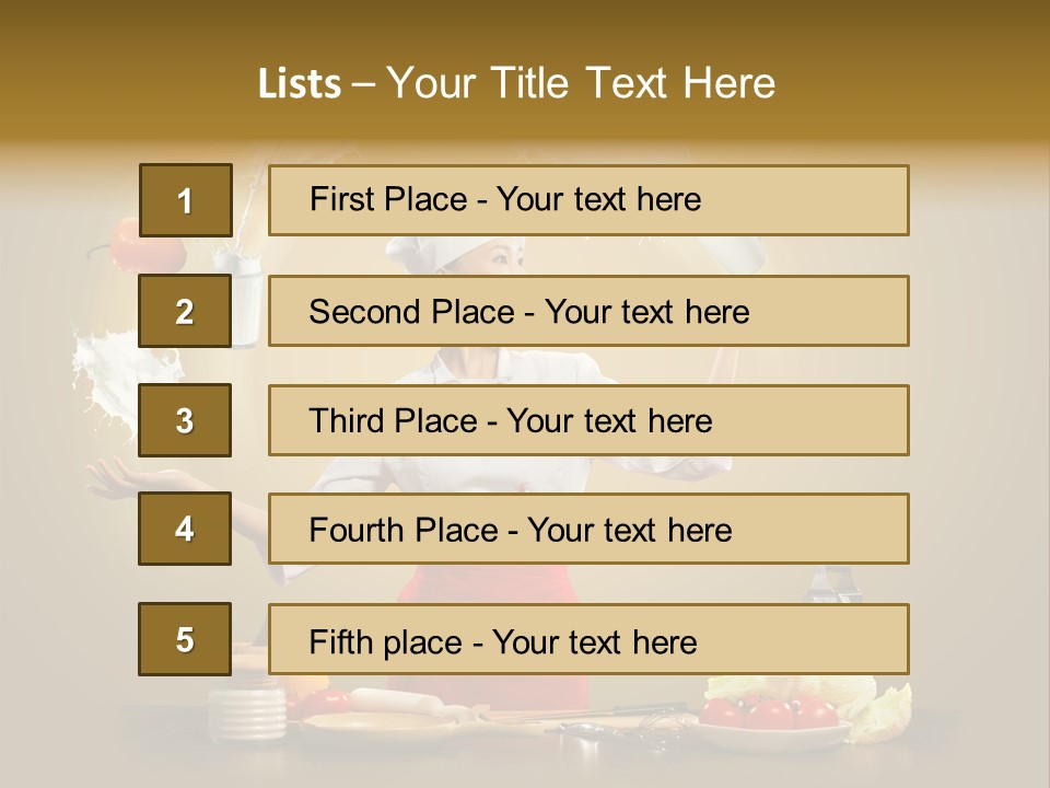 Emale Cooking Kitchen PowerPoint Template