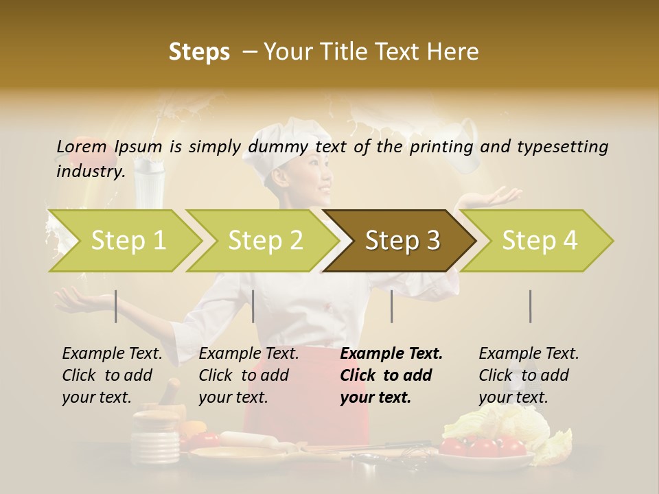 Emale Cooking Kitchen PowerPoint Template